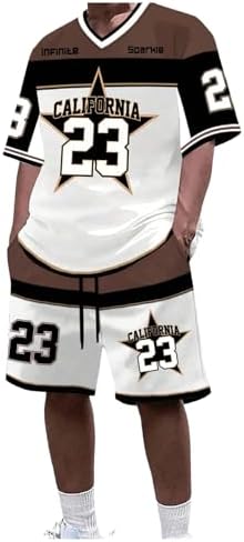 2 Piece Outfit Y2k Number Jersey V Neck Drop Shoulder