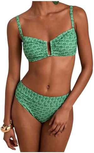 Bikini Sets 2 Piece High Waisted Swimsuit V Wired Beach