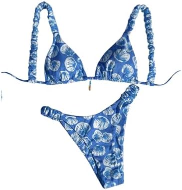 Bikini Sets High Waisted Triangle Bikini Seashell Cheeky