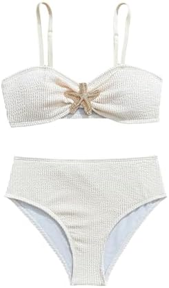 Bikini Swimsuit Textured Spaghetti Strap Bathing Suit