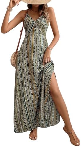 Boho Spaghetti Strap Sundresses Sleeveless Cami Dress