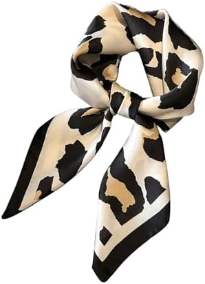 Cheetah Print Silk Square Scarf Headscarf Hair Scarf Hair