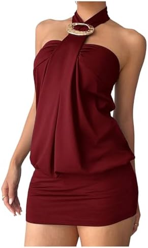 Cheetah Print Y2k Sexy Halter Bodycon Mini Dress