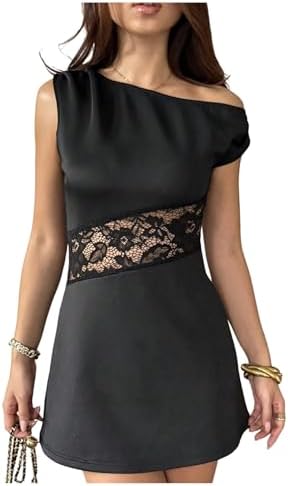 Elegant Floral Lace Mini Dress Bodycon Sleeveless