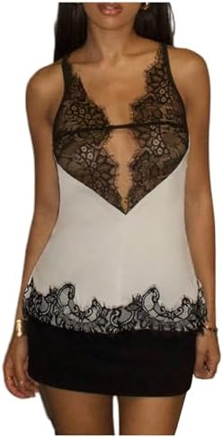 Elegant Lace V Neck Spaghetti Strap Satin Night Out