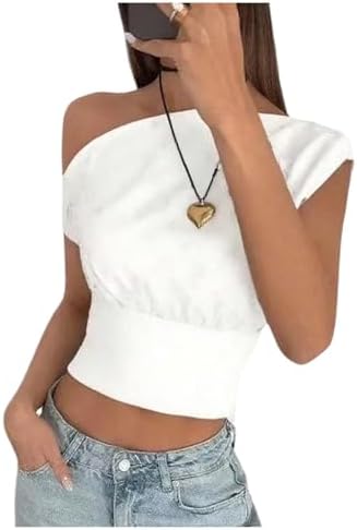 Elegant Off The Shoulder Cropped Tops Dolman Sleeve