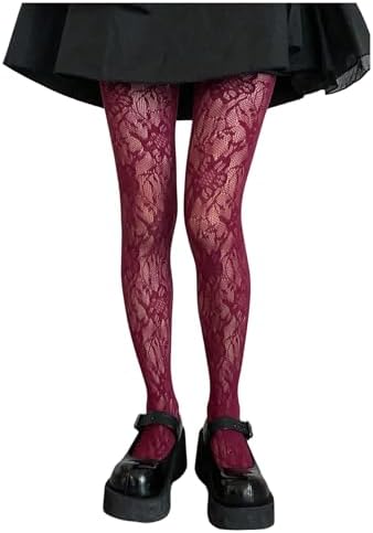 Floral Fishnet Sheer Tights Hollow Out See Through