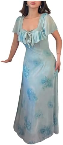 Floral Ruffle Bow Front Wedding Guest Dress Mesh Short