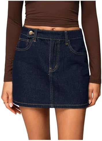 High Waisted Jean Skirt Y2k Country Concert Outfit Denim