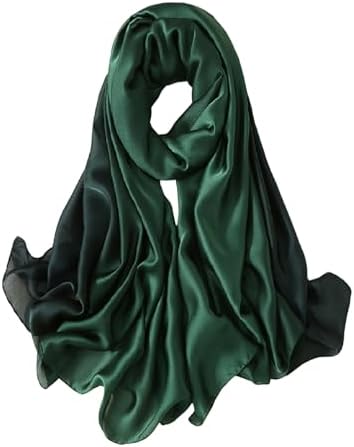 Long Satin Scarf Lightweight Wraps Headscarf Trendy