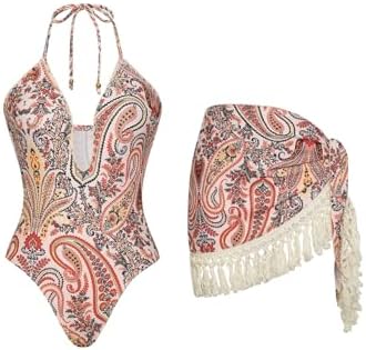 One Piece Swimsuit Paisley Tummy Control Monokini with