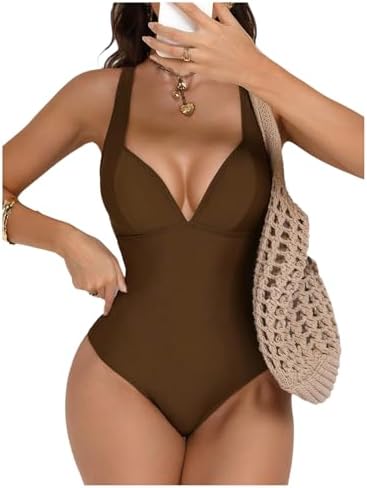 One Piece Swimsuit Push Up Lace Up Tummy Control Slimming