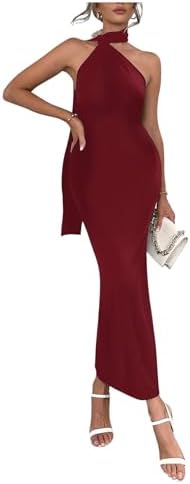 One Shoulder Formal Maxi Dress Sleeveless Bodycon Wedding