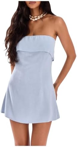 Party Casual Spring Summer Strapless Mini Tube Dress