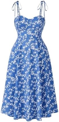 Plus Size Boho Disty Floral High Waist Flowy Shirred Midi
