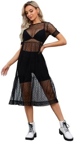 Sheer Mesh Dress Beach Swimwear See Through Cover Ups