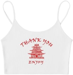 Sleeveless Camisole Letter Print Crop Cami Top A