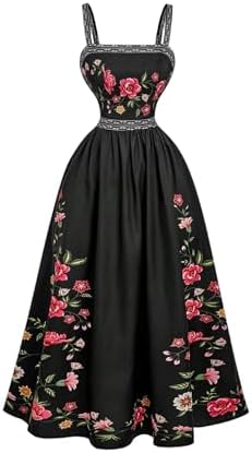 Summer Floral Long Dress Smocked Ruffle Flowy Wedding