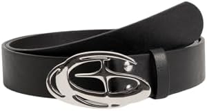 Y2k Belt Punk Waist Belt Leather Belt Metal Buckle Belt