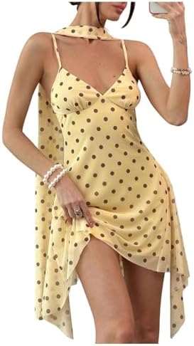 Y2k Polka Dots Mini Dress V Neck Ruffle Going Out Dresses
