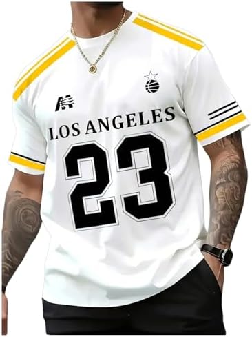 Y2k Short Sleeve Number Jersey Shirts Crewneck Streetwear